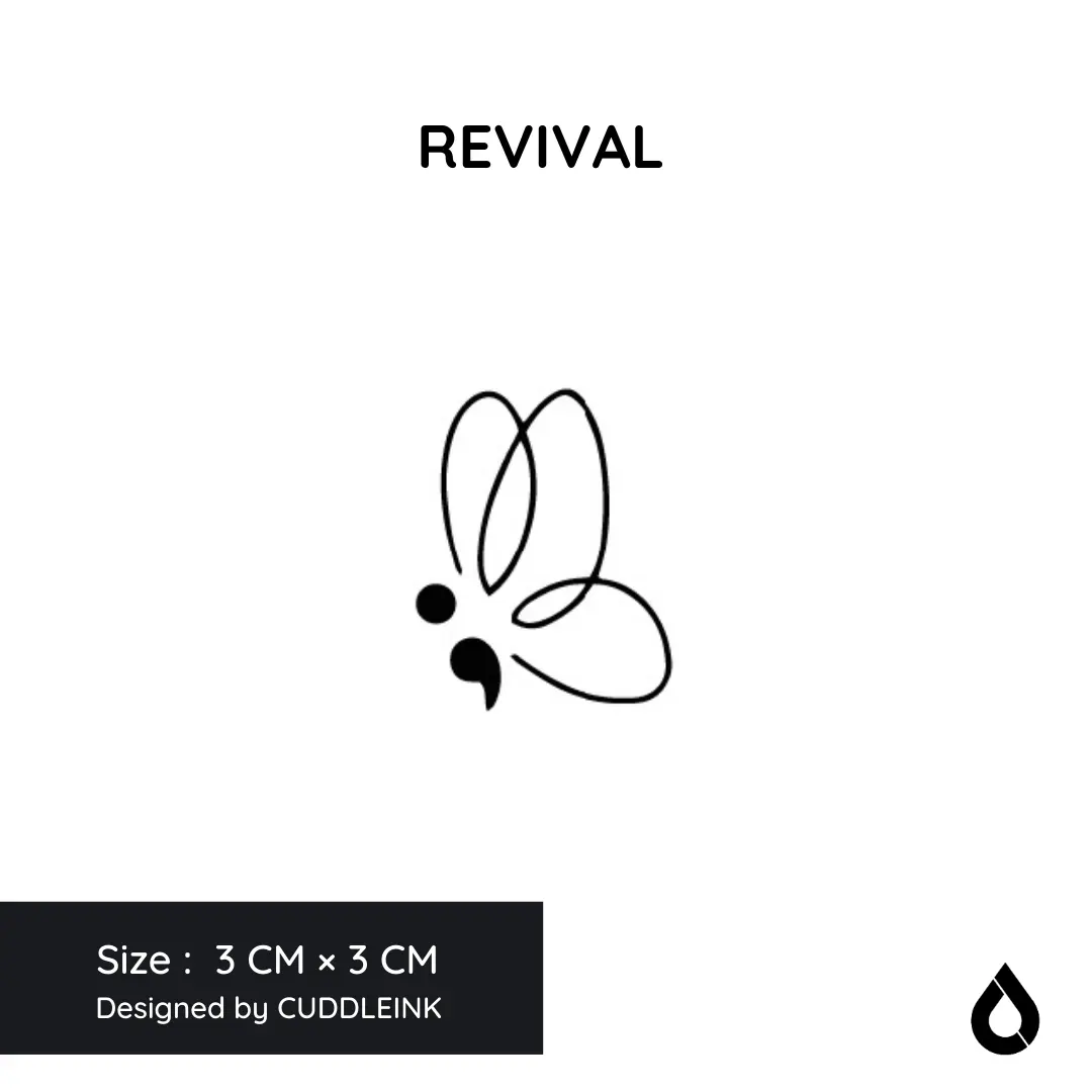 "Revival" CUDDLEINK Matte Ink Temporary Tattoo