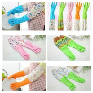 SARUNG TANGAN CUCI PIRING PANJANG BAHAN KARET KUALITAS BAGUS SEPASANG
