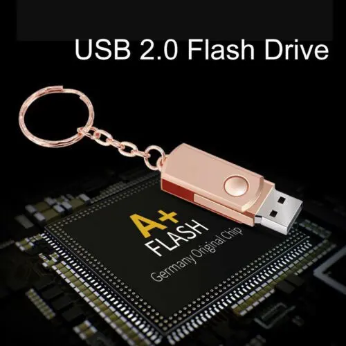 Ổ đĩa Lung Linh USB 2.0, Chất liệu kim loại, Dung lượng: 1GB-128GB, Màu sắc: 3 tùy chọn, Công suất thực, Tốc độ cao, Thiết kế bền 1