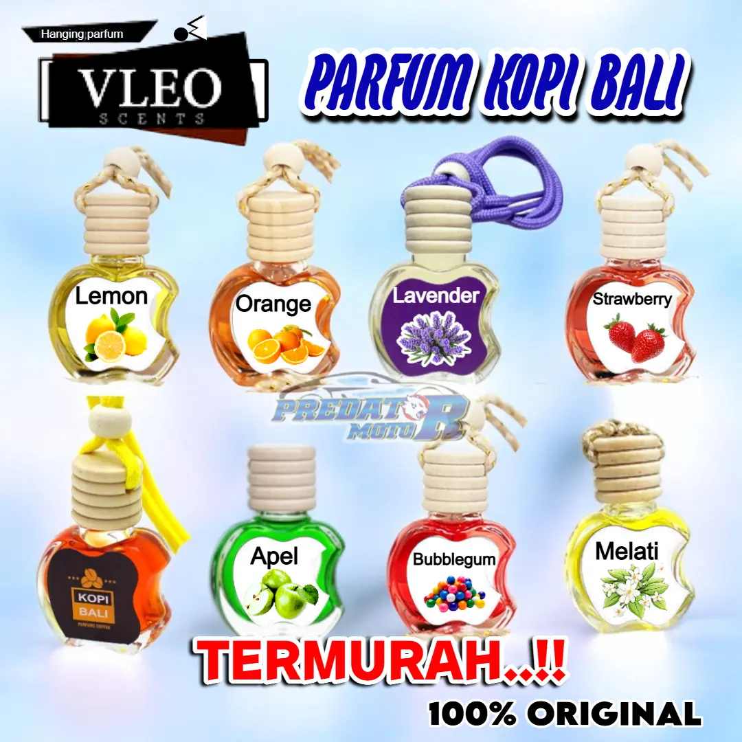 KEMASAN 10 ML TERLARIS PARFUM MOBIL RUANGAN AROMA KOPI BALI DAN LAIN-LAIN 8 VARIAN RASA