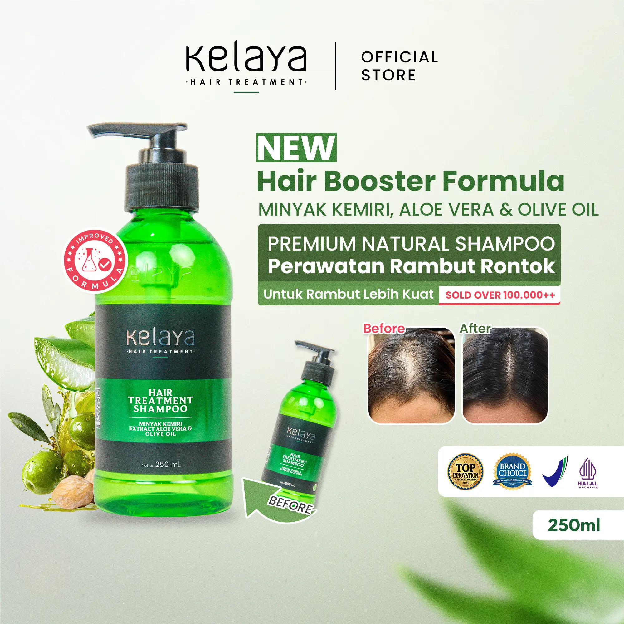 Kelaya Shampoo Anti Ketombe Dan Rontok 250ml Hair Care Penumbuh Rambut Cepat Kulit Kepala Berminyak