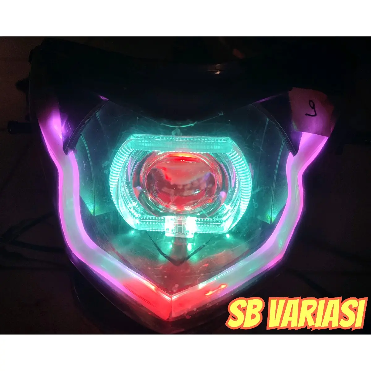 reflektor lampu depan mx new 135 ala biled plus alis runing