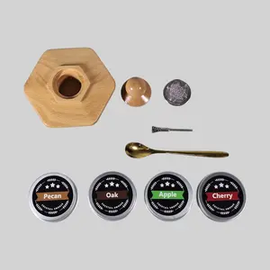 Set Alat Pengasap Cocktail Smoker Kit with 4 Wood Chips - JY-40 - Brown