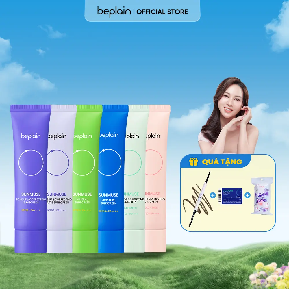 Beplain Kem chống nắng Sunmuse SPF50+ PA++++ 50ml (chọn dòng phù hợp theo phân loại)