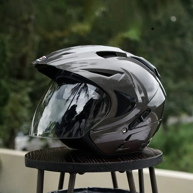 INK Helm JP8 Half Face Pria Wanita SNI Double Visor 8