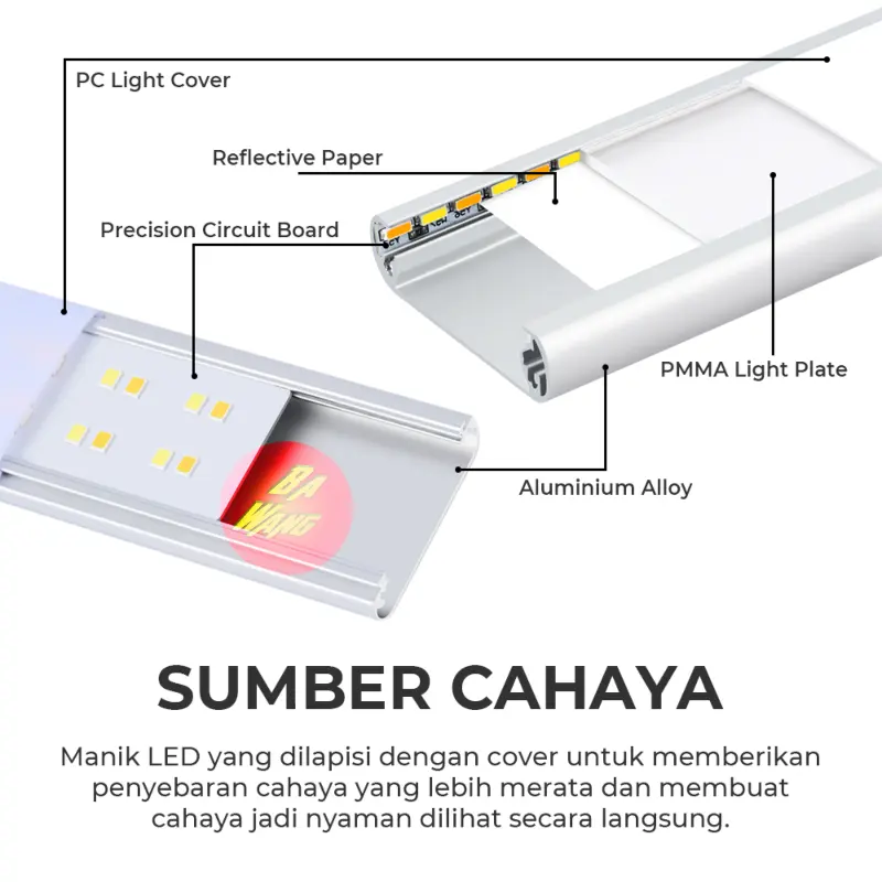 Lampu Malam LED Magnetic Lamp Motion Sensor Lemari Gerak Cabinet 4