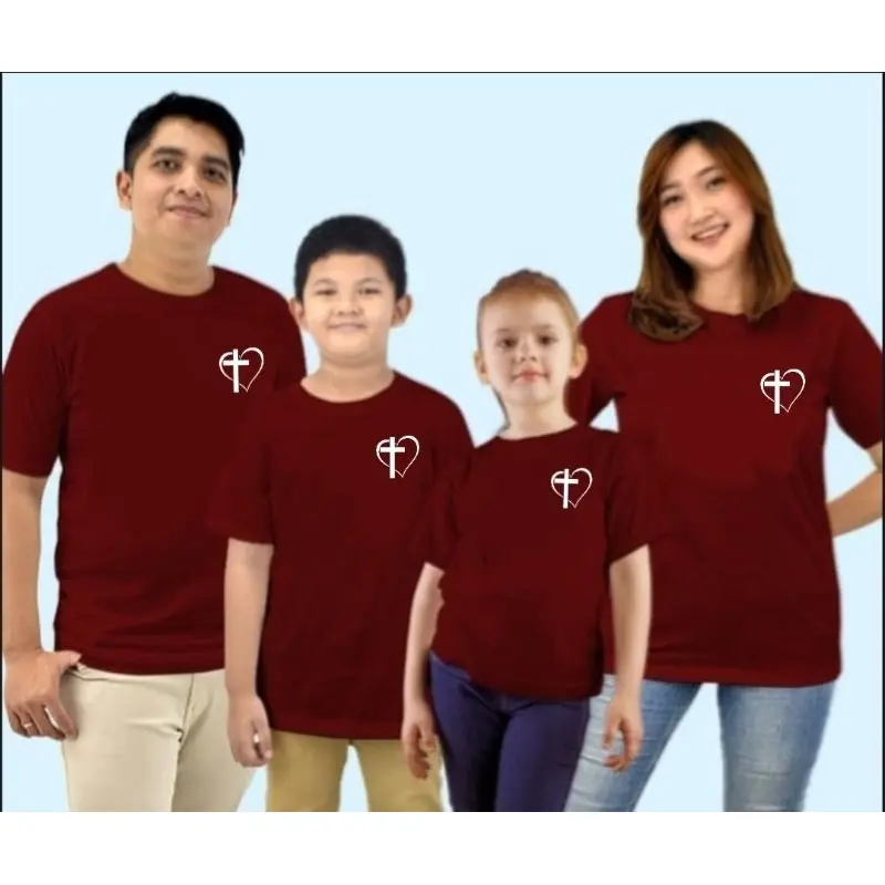 (HARGA SATUAN YA) BAJU KELUARGA SALIB POCKET / KAOS FAMILY COUPLE LENGAN PENDEK EDISI PASKAH UK.S-XXL / KAOS KELUARGA / KAOS KEMBARAN / KAOS DISTRO / EDISI NATAL / KAOS FAMILY / KATUN SOFT / T-SHIRT
