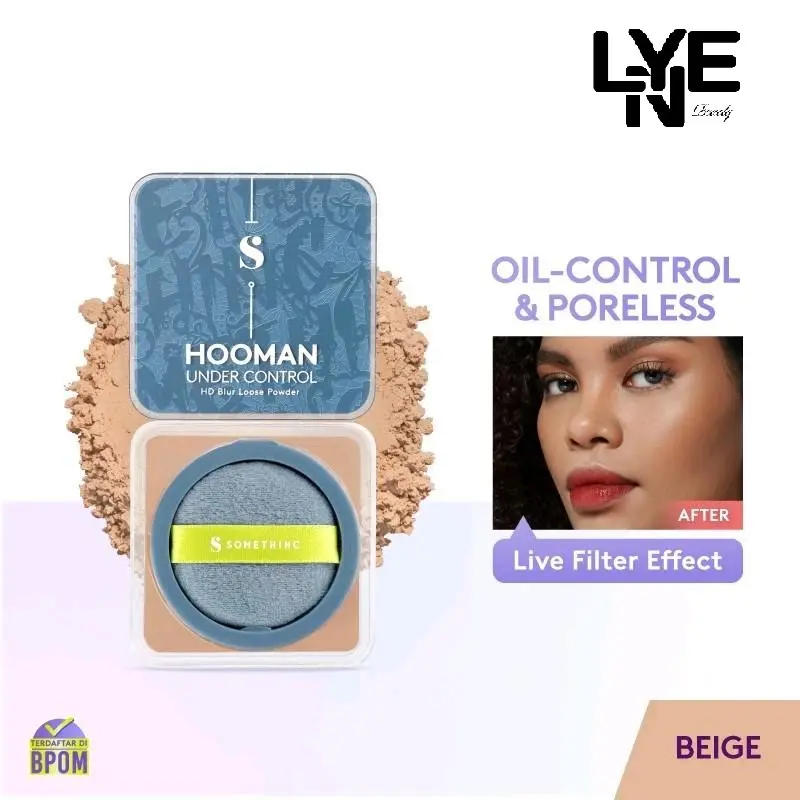 SOMETHINC Hooman Under Control HD Blur Loose Powder - Bedak Tabur 13gr Tahan Lama Wajah Cushion 5
