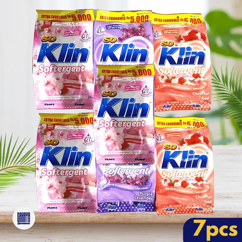 (7 pcs) So Klin Detergen 5000-an | Detergen pencuci baju So Klin Kain 3