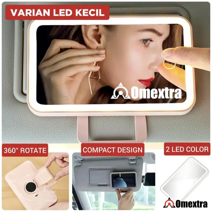 Cermin Sunvisor Cermin Make Up Omextra Dynamic Led Cermin Lampu Mobil 7