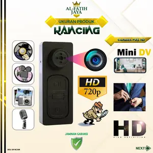 ALFATIHJAYA Mini Body Kamera S918 HD 720P Kamera Kancing Sistem Keamanan Portable untuk Rekam Video S918CAM