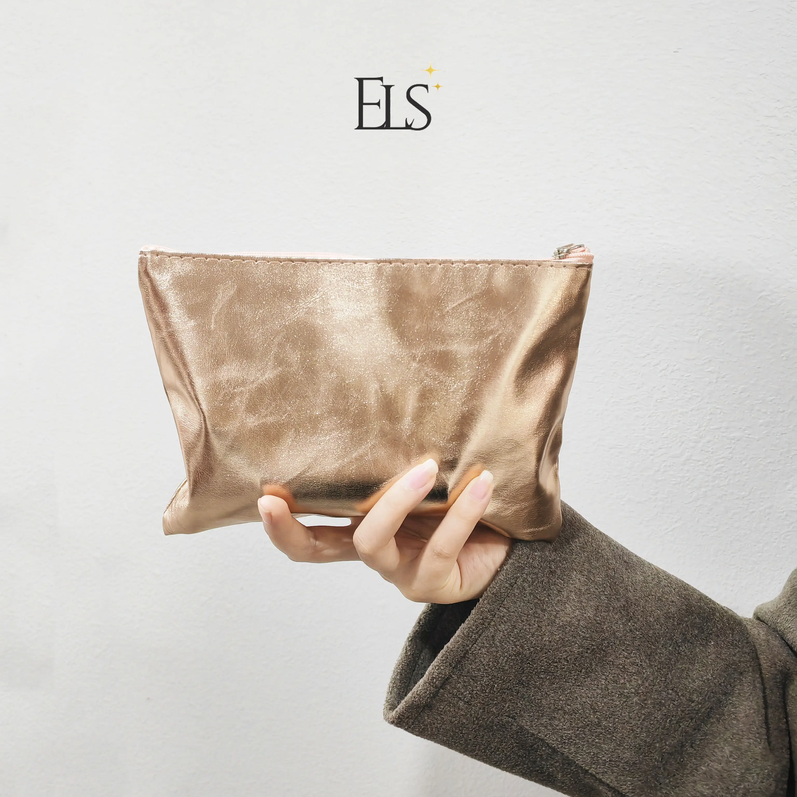 ELSA Cosmetic Pouch Tempat Make Up Coin Uang Wanita Korean Kulit PU 8765