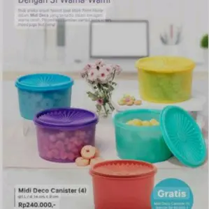 midi deco canister set (5) Tupperware