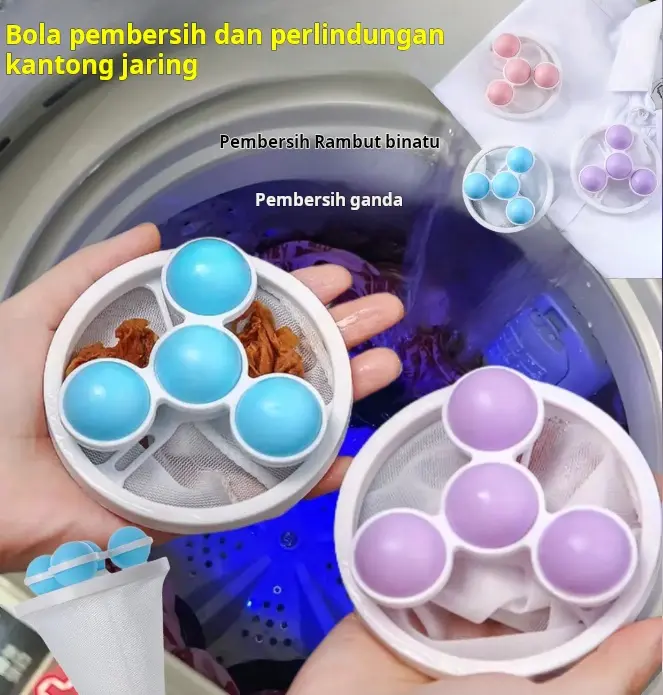 Mesin cuci filter tas mesh cucian pencabutan anti-kusut filter serat artefak universal confetti pembersih bola cuci
