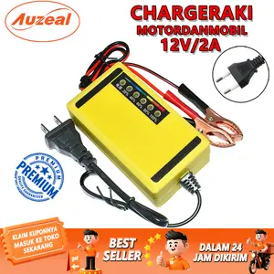 Charger Aki Portable 12V 2A/Charger Aki 12V3AH-20AH Alat Cas Aki Car Truck Motorcycle Battery