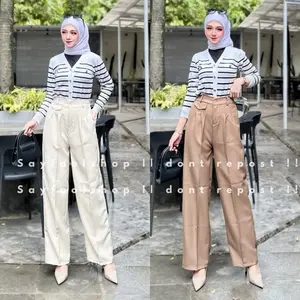 Sayfa - Oro Pants-Loose Pants Trouser Wanita - Celana Kulot - Celana Wanita Haighwaist Kekinian Anti Kusut