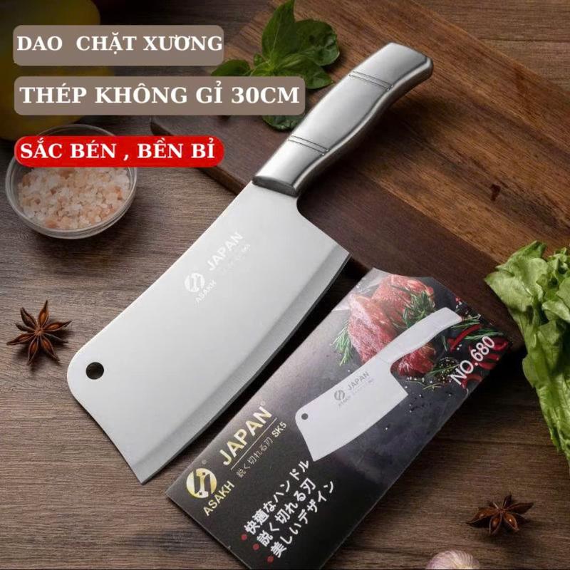 Dao chặt xương nhật bản inox siêu bén chặt gà chặt vịt băm thịt inox cán inox sạch sẽ bền bỉ và an toàn