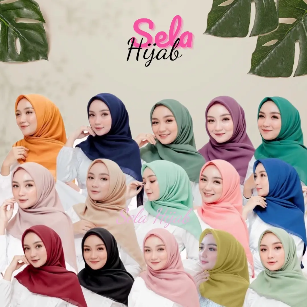 hijab segiempat Bella Square KUALITAS PREMIUM Muslim Tebal Kerudung Nyaman Basic