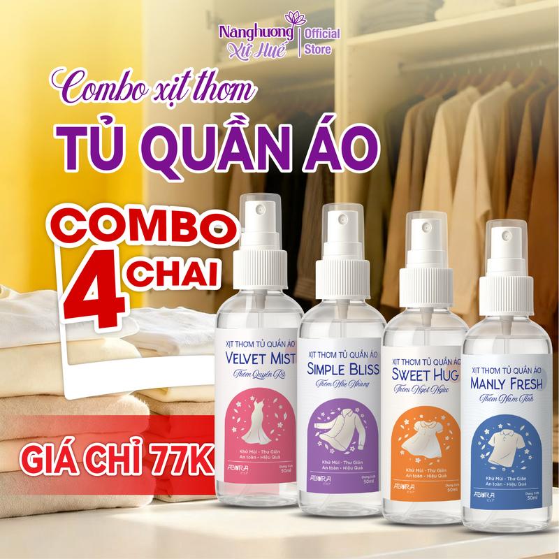 Chai xịt thơm tủ quần áo 50ml/260ml ABURA hương nước hoa dịu nhẹ xịt vải thơm…