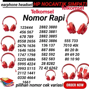 HEADSET EARPHONE BLUETOOTH NOMOR CANTIK TELKOMSEL RAPI