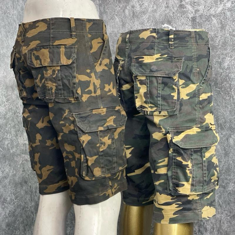 RR Combo Quần Short Kaki Nam Túi Hộp Rằn Ri ( Co Giãn )