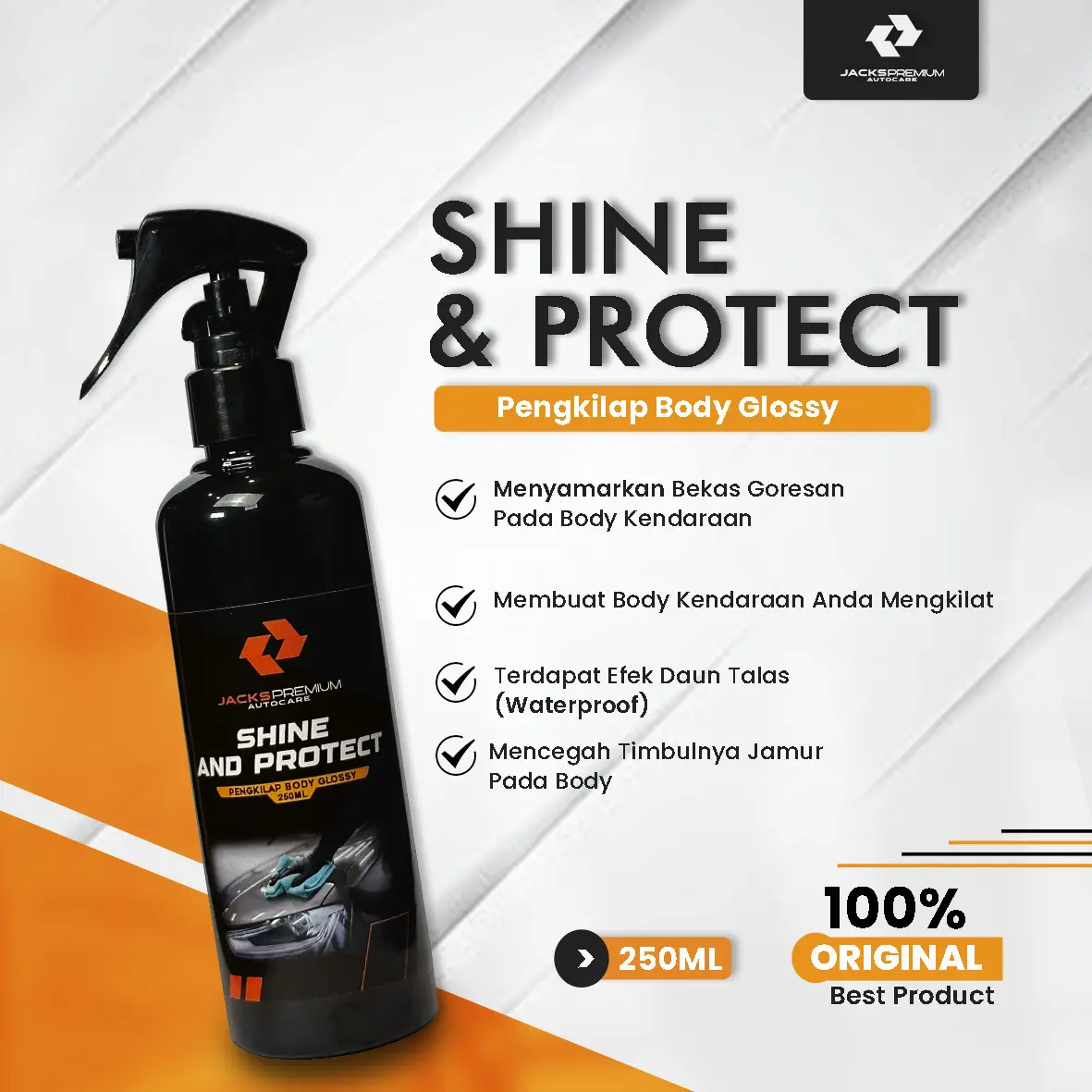 Jacks Shine & Protect (Pengkilap Body) Car Kendaraan Microfiber