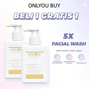 ONLYOU Amino acid facial cleanser / deep cleaning / foam dense / mild moisturizing cleanser/COD/ Beli 1 Gratis 1