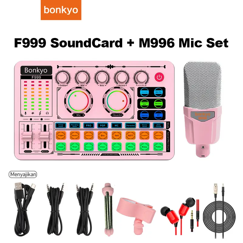 Bonkyo F999 SoundCard+M996Mic Bluetooth compatible External