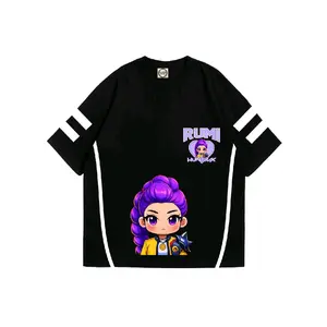 KAOS ANAK PEREMPUAN HK GAMBAR HUNTRIX RUMI SABLON DTF PRINTING