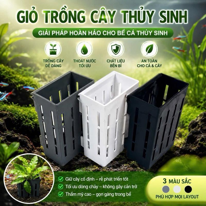 GIỎ TRỒNG THỦY SINH - GIỎ TRỒNG THỦY SINH BỂ CÁ - GIỎ NHỰA MÓC HỒ CÁ TRỒNG CÂY…