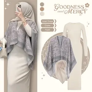 Set Arwen Wanita Korean Style Hijab Kekinian l Outfit Elegan Raya Series 2026 l OOTD Kondangan Anggunly Look l (INNER DRESS + ARWEN OUTER + HIJAB BELLA) - SL200