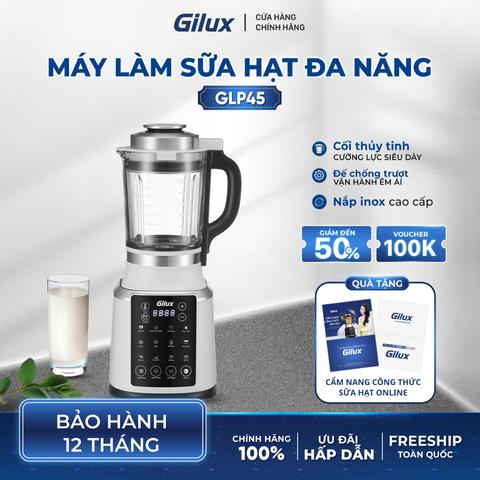 Máy làm sữa hạt cao cấp Gilux GLP45 - 15 chức năng - Công suất 2000W -Dung tích 1.75 lít - Tặng Cẩm Nang Công Thức Sữa Hạt