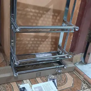 Rak Kamar Mandi Gantung Tempat Handuk Sabun Stainless Steel 1/2 /3Susun panjang 40cm Rak Handuk Kamar Mandi