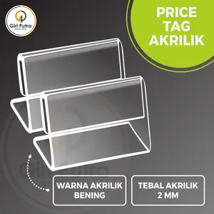 AKRILIK / PRICE TAG ACRYLIC / LABEL HARGA AKRILIK