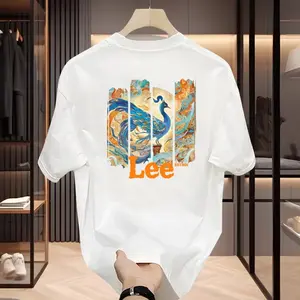 Men's Fitted Casual Tropical JOYBOY Shirt - Short Sleeve Crew Neck Rock Fashion Summer Versatile Trending Top