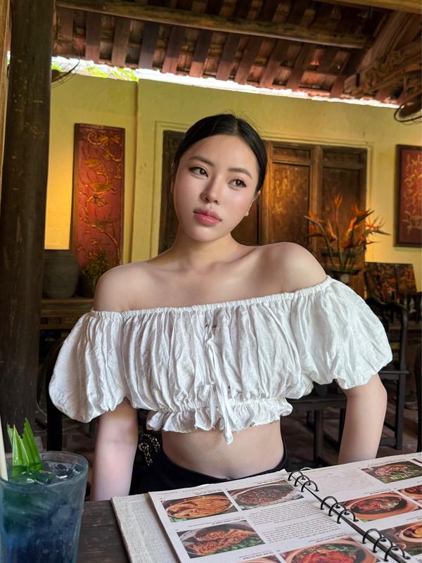 Áo trễ vai nhún Syndra ôm body nữ đẹp sang áo kiểu nữ áo bẹt vai tiểu thư  phong cách sang trọng lịch sự mùa thu TOP WOMEN - ENKA VIETNAM