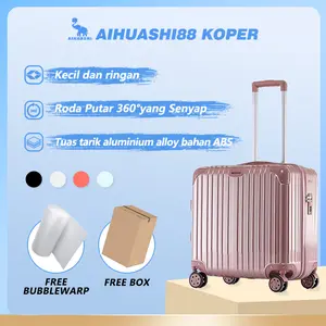 【AIHUASHI88 KOPER】A802 Koper Kabin Kecil dengan Pegangan, Ukuran 17 inci/18 inci, Koper Mini untuk Gadis, , Roda Putar 360° dengan Suara Lembut, Koper Perjalanan Murah" koper  bagasi koper  travel koper  kabin penanda  koper