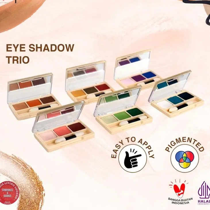 Viva Queen Eye Shadow - Trio (tersedia 6 varian kombinasi warna)