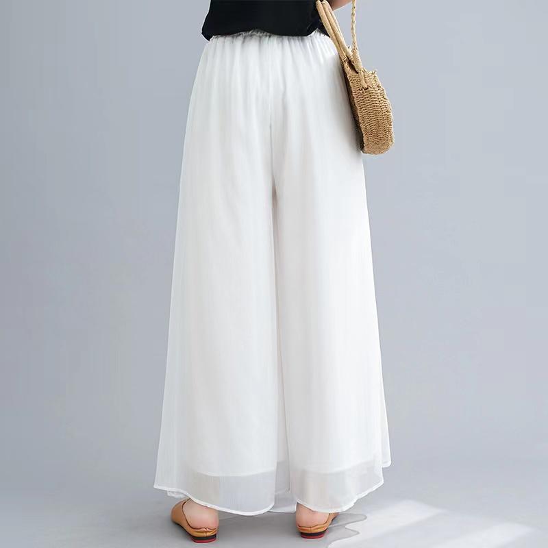 Product Introduction of Quần Ống Rộng Dài Cho Nữ, Quần Voan Muslimah Dáng Rộng, Cạp Cao, Đen Và Trắng 29