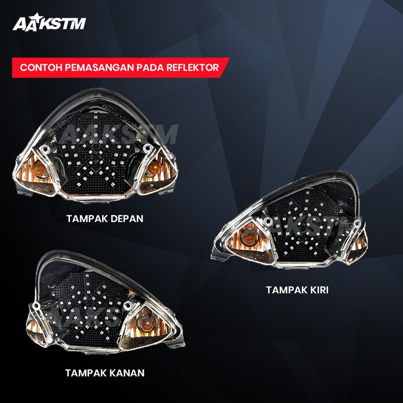 Lampu Rem LED Satria F 150 X Mode LED 8 10 Mode Running Lampu Belakang Variasi Modifikasi Motor 3