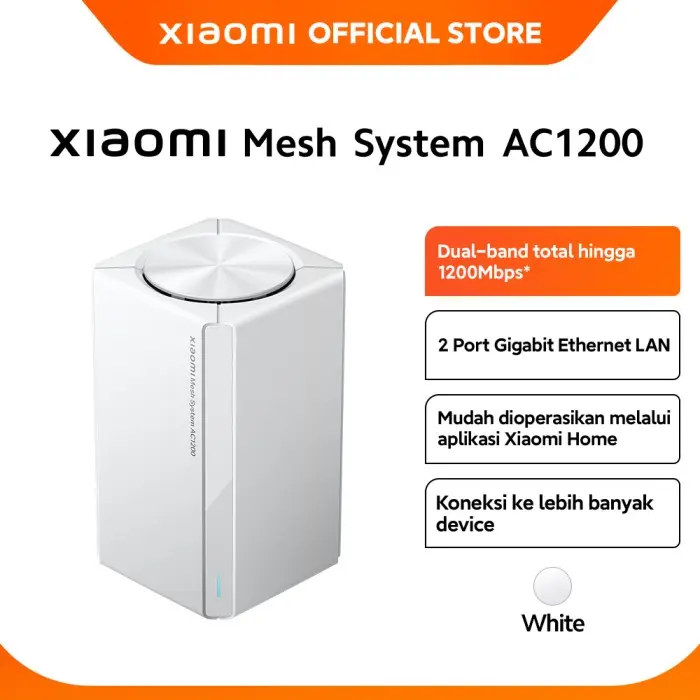 Xiaomi Mesh System AC1200 | Dual-band 2,4 GHz dan 5 GHz 1200 Mbps [ Official Store ] 0
