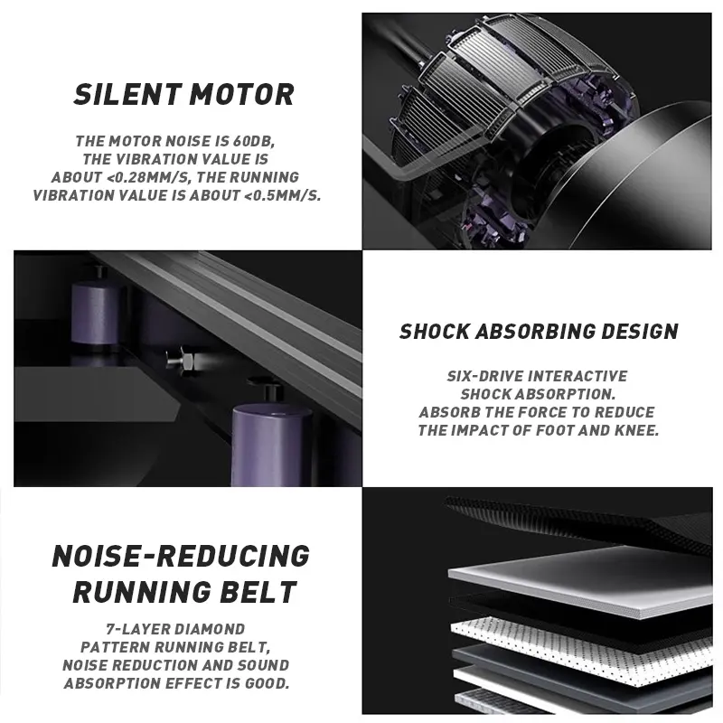 【BooMing】A6 Treadmill Elektrik Treadmill lipat Alat Olahraga Treadmill treadmill portable walking pad treadmill low watt Super Murah Kokoh Treadmill Elektrik A6 Treadmill lipat treadmill portable alat olahraga di rumah 4