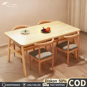 COD Meja Makan Nordik Minimalis Kayu Tebal 15mm Meja Serbaguna Meja Makan Murah Berkualitas Meja Kerja 120cm Kokoh