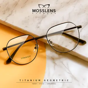 Mosslens Kacamata Anti Radiasi Blueray Titanium Ringan Geometric Stylish Unisex Bisa Minus Photocromic 5007