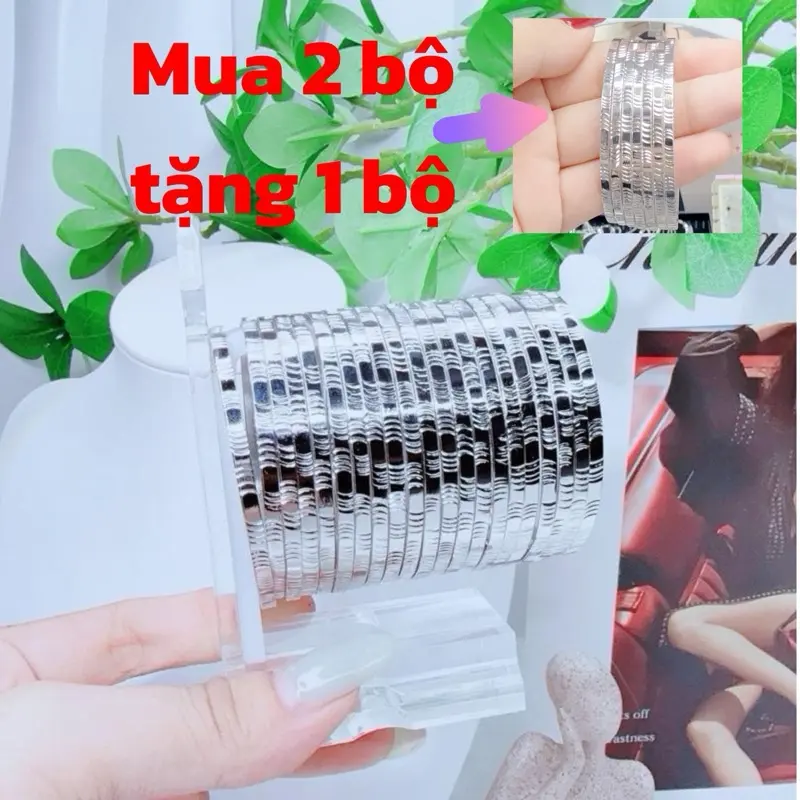 Xi men bản 2.5li con sò ( mua 2 tặng 1), chất liệu inox không dị ứng - không bay màu, dành cho nữ