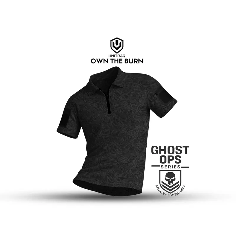 Kaos Wangki Zipper – Ghost Ops Series | bahan drifit embos bisa custom logo dan tulisan 2