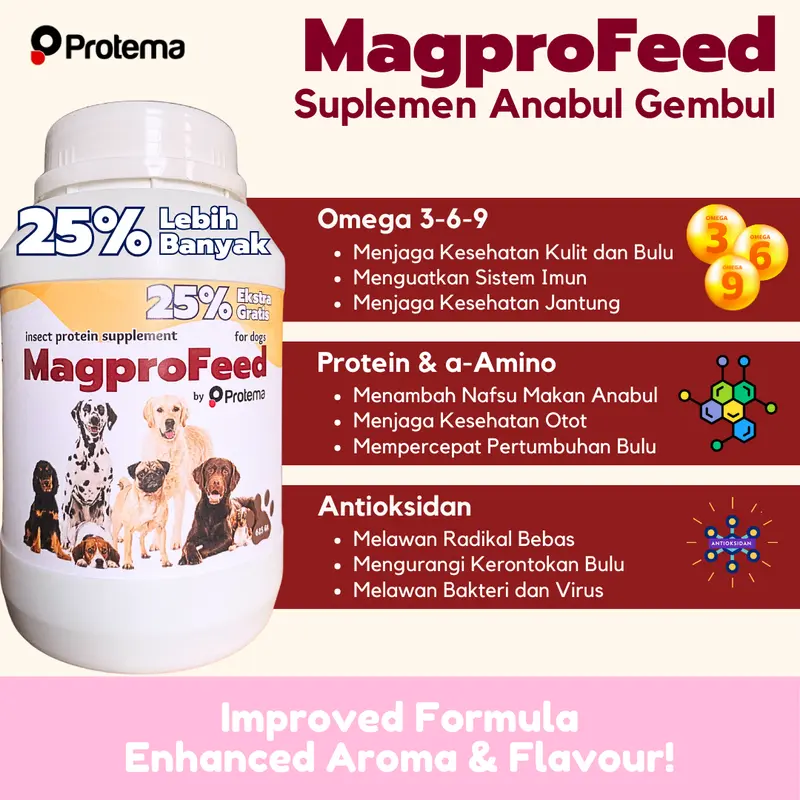 [EXTRA JUMBO] MAGPROFEED - VITAMIN ANJING 625GR | Penggembul Anabul, Boost Penambah Nafsu Makan, Melebatkan Bulu, Cegah Kerontokan 1