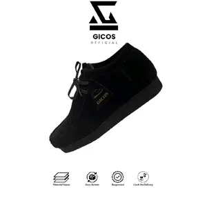 Gicos Original - Sepatu Formal Pria Oxford Warna Hitam Kerja Kuliah Kondangan Material Suede antiselip elegant Sneakers kasual Sandal Leadcat Unisex draco slides fleksibel jalan retro white vegetable leather size 40 vintage minimalis