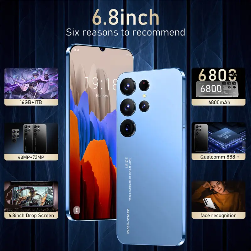 Galaxy A16 16GB RAM-512GB ROM Smartphone Baterai besar 6800 mAh, volume super keras 150%, 4