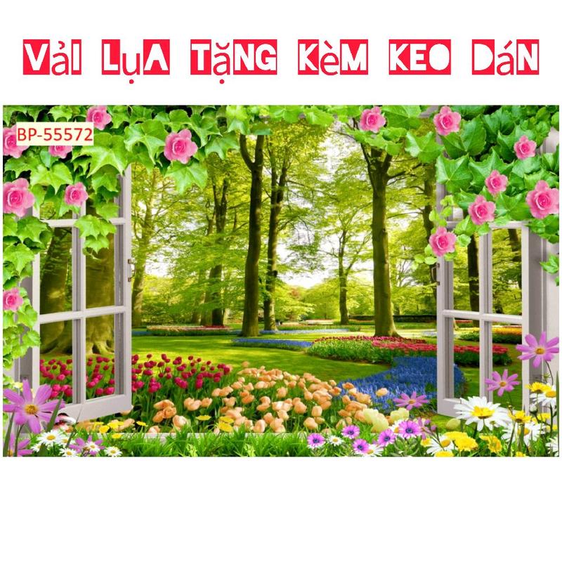  Tranh cửa sổ dán tường Decor Phòng Khách 